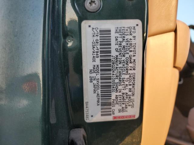 Photo 11 VIN: JT2BG22K410555431 - TOYOTA CAMRY CE 