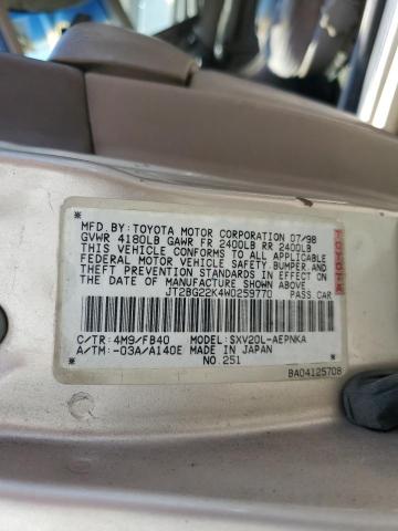 Photo 11 VIN: JT2BG22K4W0259770 - TOYOTA CAMRY 