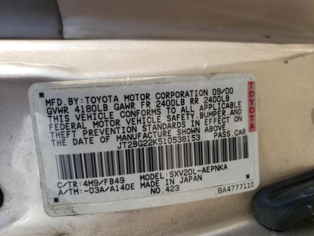 Photo 11 VIN: JT2BG22K510538153 - TOYOTA CAMRY CE 