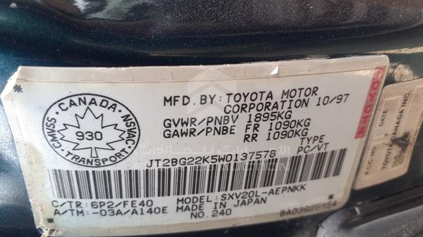 Photo 1 VIN: JT2BG22K5W0137578 - TOYOTA CAMRY 