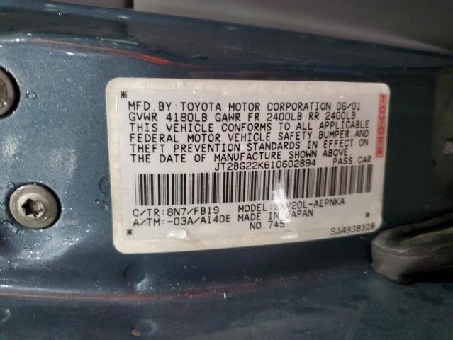 Photo 11 VIN: JT2BG22K610602894 - TOYOTA CAMRY 