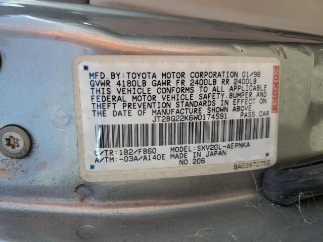 Photo 11 VIN: JT2BG22K6W0174591 - TOYOTA CAMRY CE 