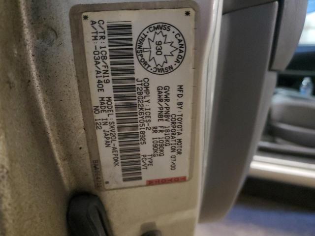 Photo 12 VIN: JT2BG22K6Y0518925 - TOYOTA CAMRY 