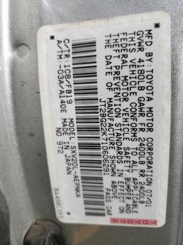 Photo 11 VIN: JT2BG22K710606291 - TOYOTA CAMRY CE 