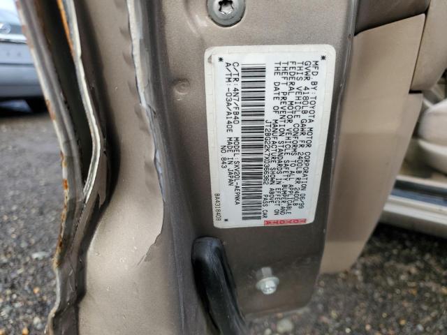 Photo 11 VIN: JT2BG22K7X0366362 - TOYOTA CAMRY LE 