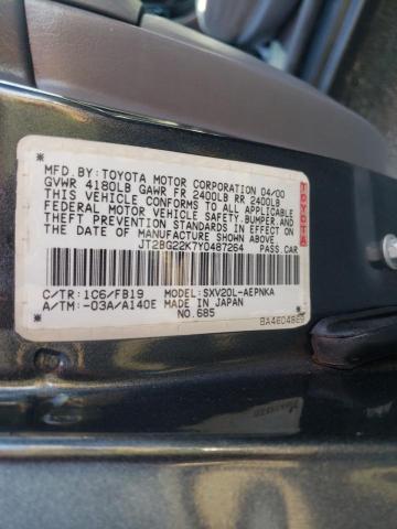 Photo 9 VIN: JT2BG22K7Y0487264 - TOYOTA CAMRY CE 