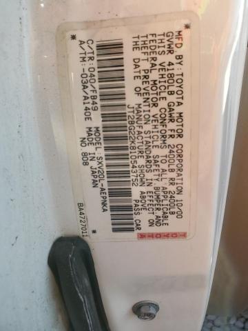 Photo 11 VIN: JT2BG22K810543752 - TOYOTA CAMRY 