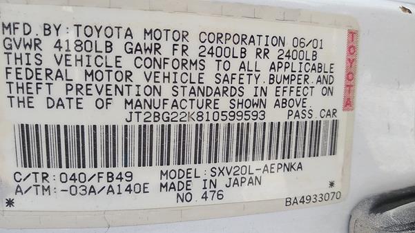 Photo 2 VIN: JT2BG22K810599593 - TOYOTA CAMRY 