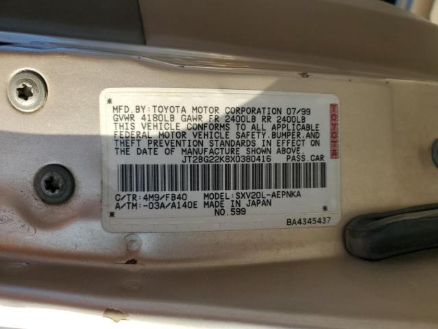 Photo 11 VIN: JT2BG22K8X0380416 - TOYOTA CAMRY 