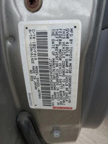 Photo 12 VIN: JT2BG22K9Y0422089 - TOYOTA CAMRY CE 