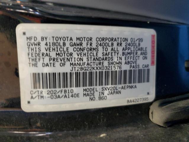 Photo 11 VIN: JT2BG22KXX0321576 - TOYOTA CAMRY 