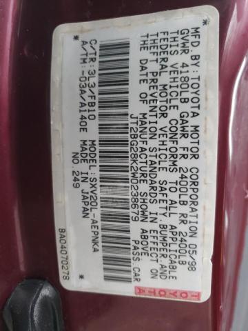 Photo 11 VIN: JT2BG28K2W0238679 - TOYOTA CAMRY 