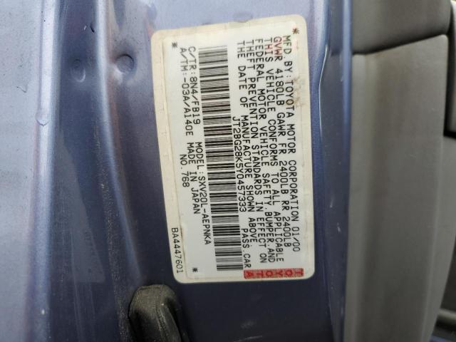 Photo 11 VIN: JT2BG28K5Y0457333 - TOYOTA CAMRY 