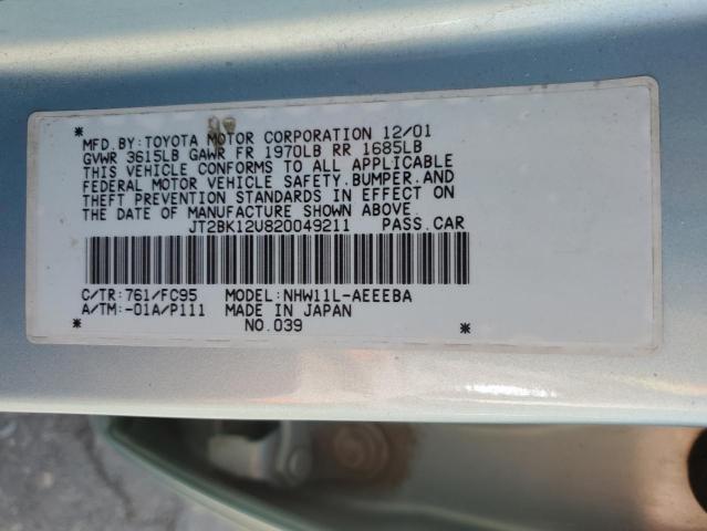 Photo 12 VIN: JT2BK12U820049211 - TOYOTA PRIUS 