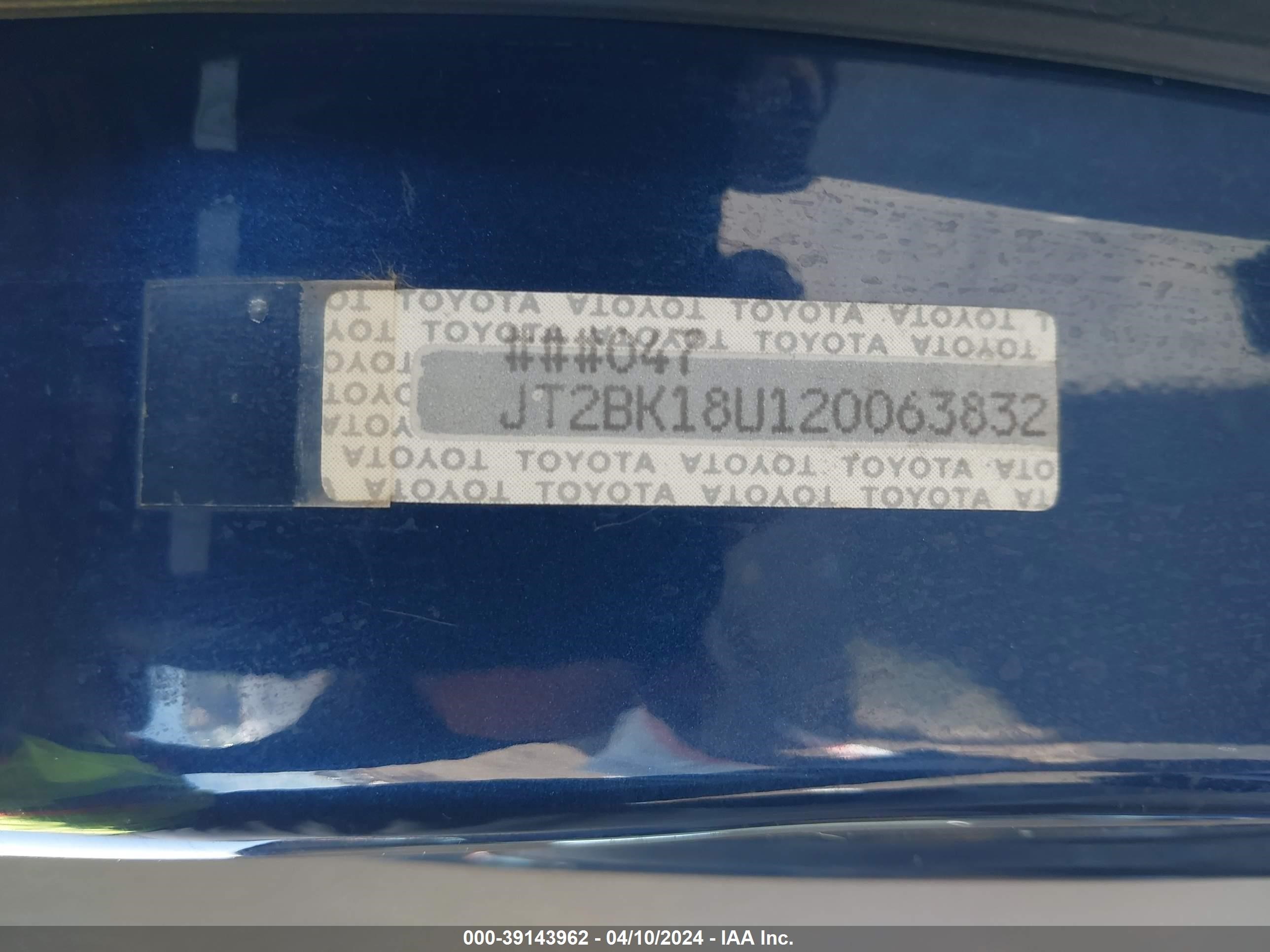 Photo 8 VIN: JT2BK18U120063832 - TOYOTA PRIUS 