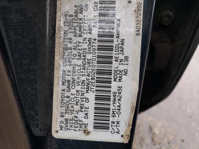 Photo 11 VIN: JT2EB02E0T0109774 - TOYOTA COROLLA 