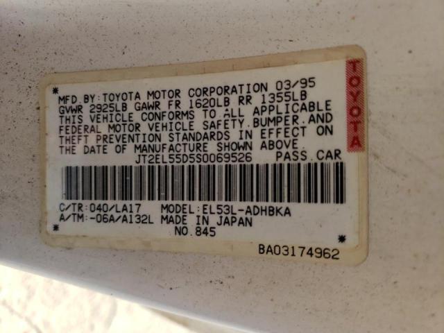 Photo 9 VIN: JT2EL55D5S0069526 - TOYOTA TERCEL STD 