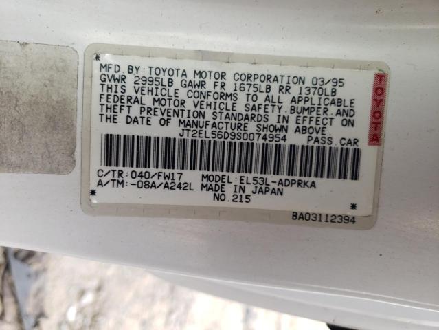 Photo 11 VIN: JT2EL56D9S0074954 - TOYOTA TERCEL DX 