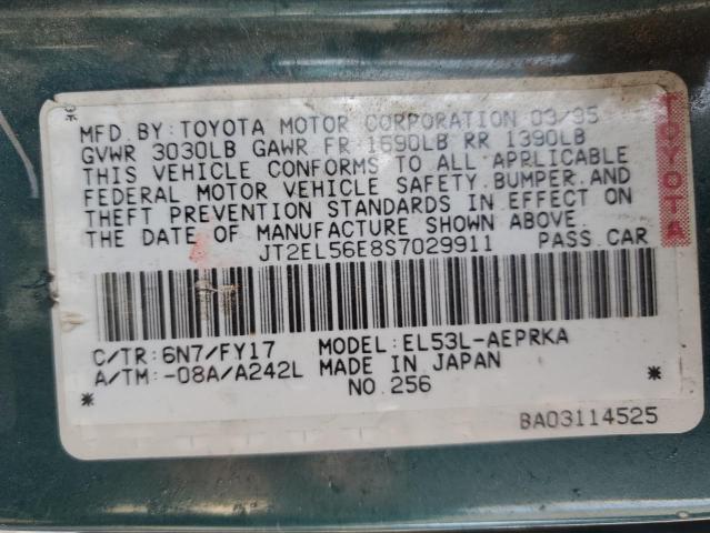 Photo 11 VIN: JT2EL56E8S7029911 - TOYOTA TERCEL DX 