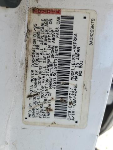 Photo 12 VIN: JT2EL56E9S7019405 - TOYOTA TERCEL 