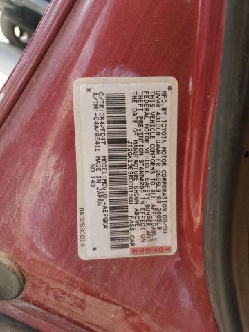 Photo 11 VIN: JT2GK13E9R0001580 - TOYOTA CAMRY 