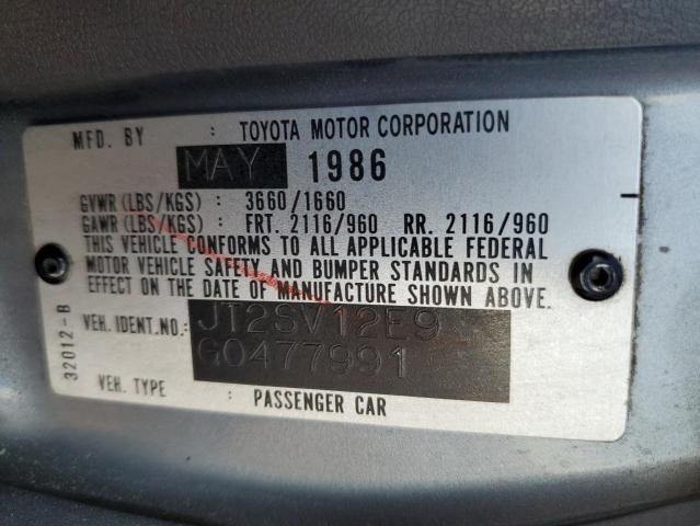 Photo 11 VIN: JT2SV12E9G0477991 - TOYOTA CAMRY DLX 