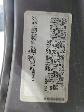 Photo 11 VIN: JT2VV22EXK0033496 - TOYOTA CAMRY LE 