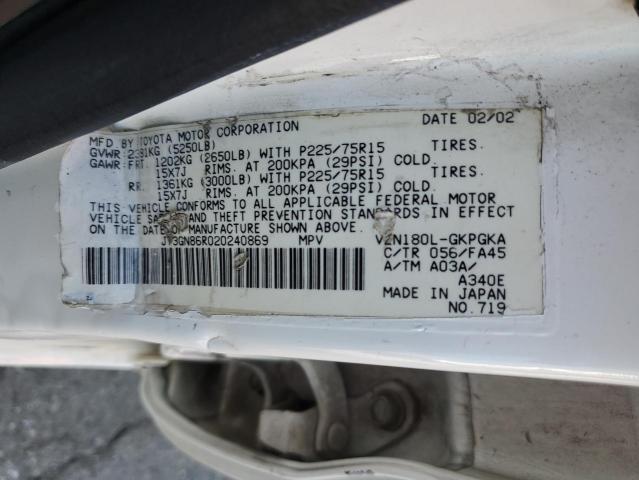 Photo 11 VIN: JT3GN86R020240869 - TOYOTA 4RUNNER SR 