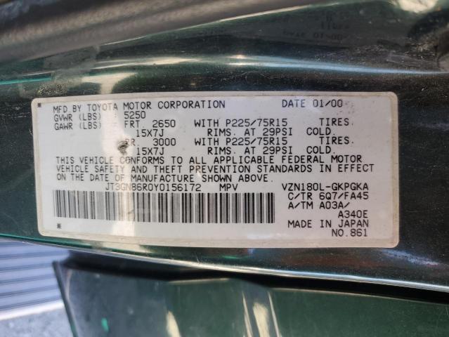 Photo 12 VIN: JT3GN86R0Y0156172 - TOYOTA 4RUNNER SR 