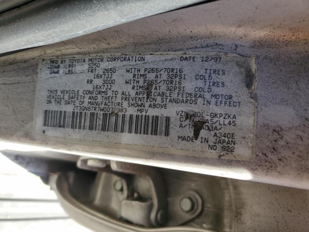 Photo 12 VIN: JT3GN87R7W0070983 - TOYOTA 4RUNNER LI 