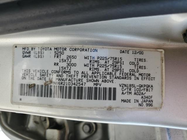 Photo 12 VIN: JT3HN86R210342547 - TOYOTA 4RUNNER SR 