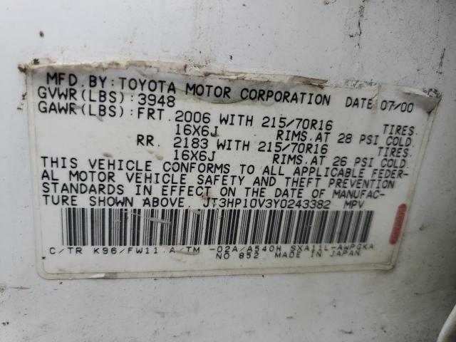 Photo 12 VIN: JT3HP10V3Y0243382 - TOYOTA RAV4 