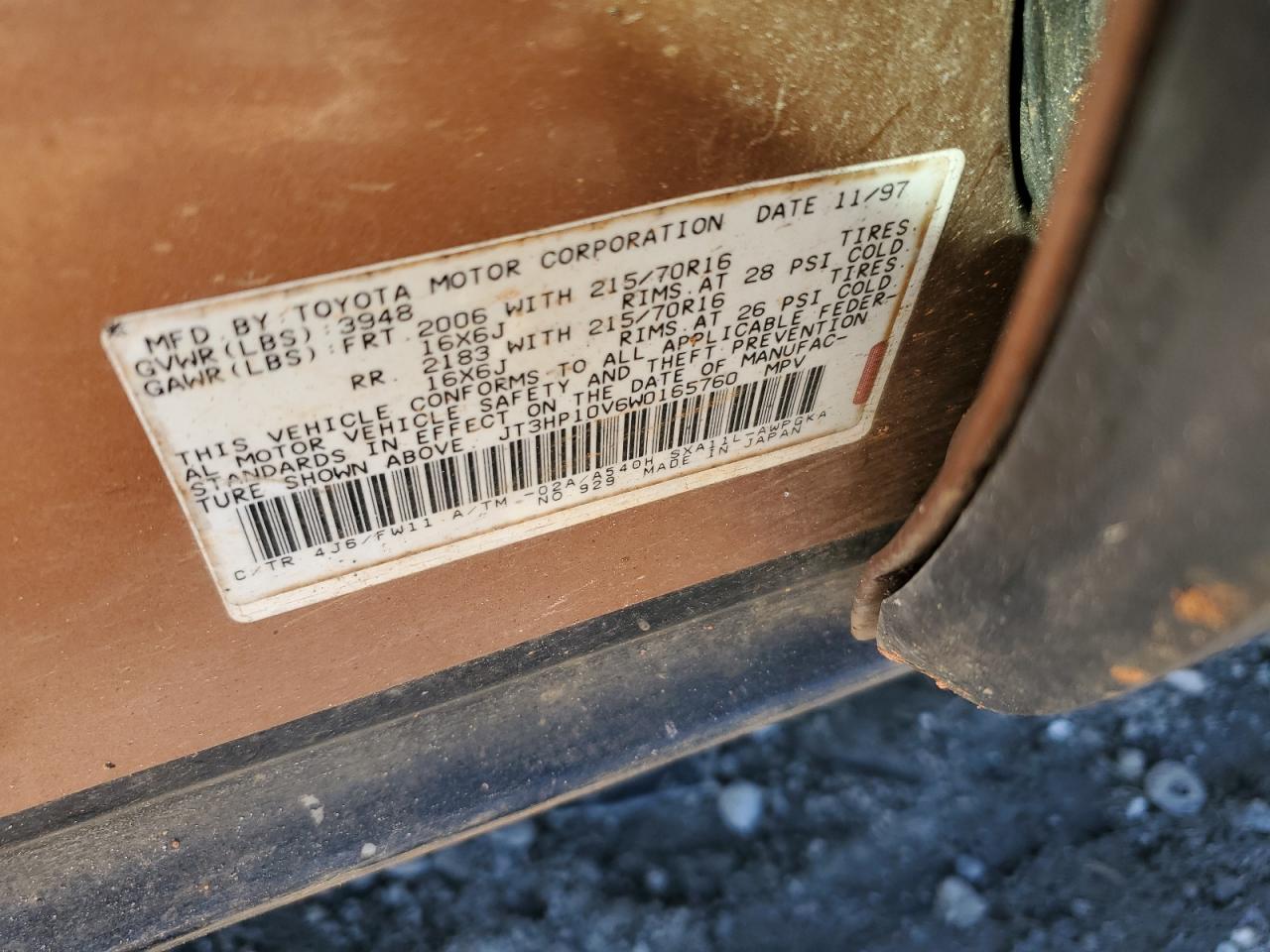 Photo 11 VIN: JT3HP10V6W0165760 - TOYOTA RAV 4 