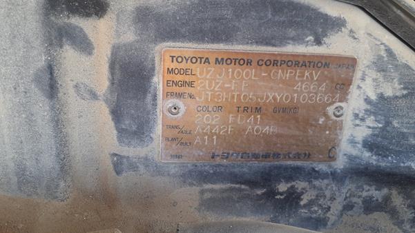 Photo 1 VIN: JT3HT05JXY0103664 - TOYOTA LAND CRUISER 