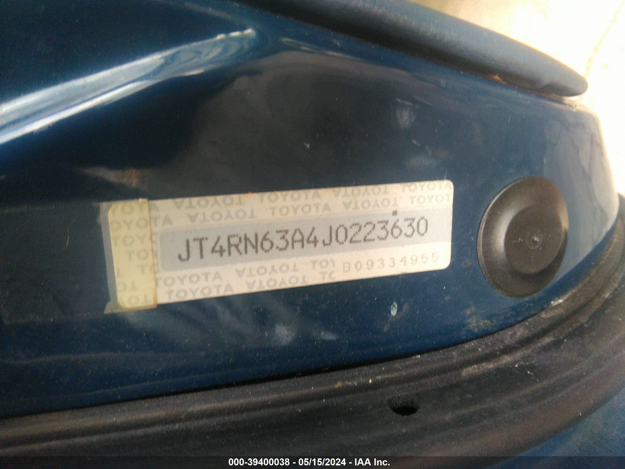 Photo 8 VIN: JT4RN63A4J0223630 - TOYOTA PICKUP 