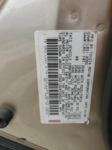 Photo 12 VIN: JT6GF10U4Y0060324 - LEXUS RX300 