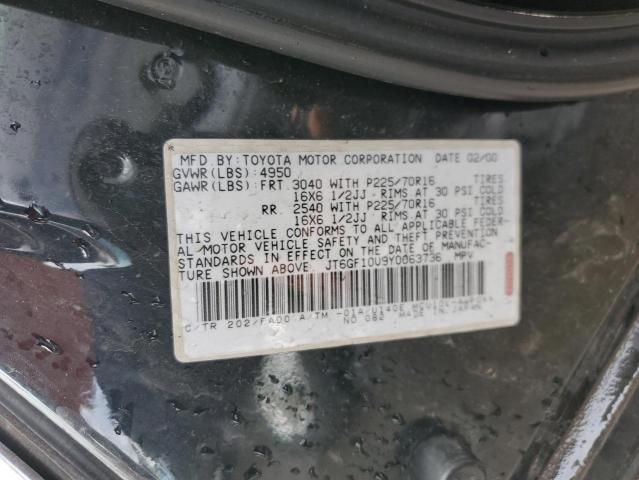 Photo 12 VIN: JT6GF10U9Y0063736 - LEXUS RX300 