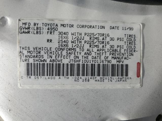 Photo 11 VIN: JT6HF10U1Y0116790 - LEXUS RX300 