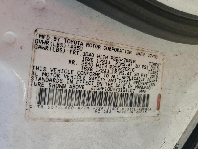 Photo 12 VIN: JT6HF10U2Y0161107 - LEXUS RX300 