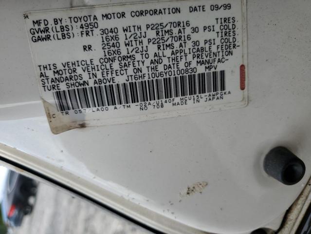 Photo 12 VIN: JT6HF10U6Y0100830 - LEXUS RX300 