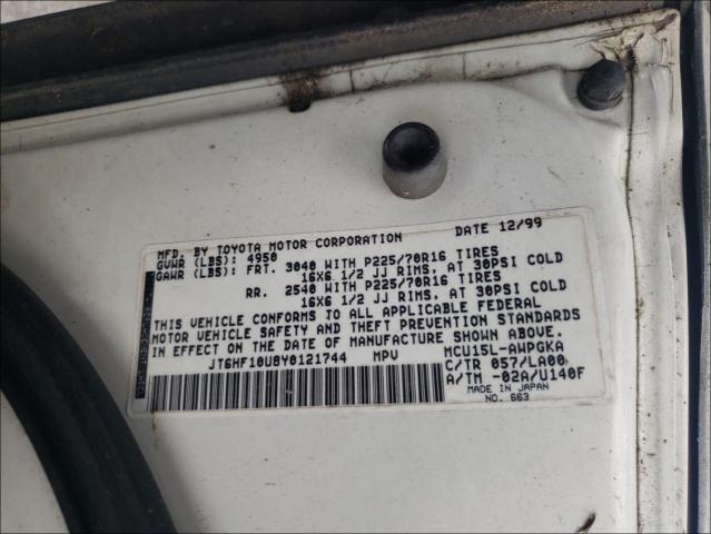 Photo 9 VIN: JT6HF10U8Y0121744 - LEXUS RX 300 