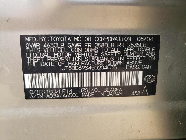 Photo 11 VIN: JT8BD69S450204035 - LEXUS GS 300 