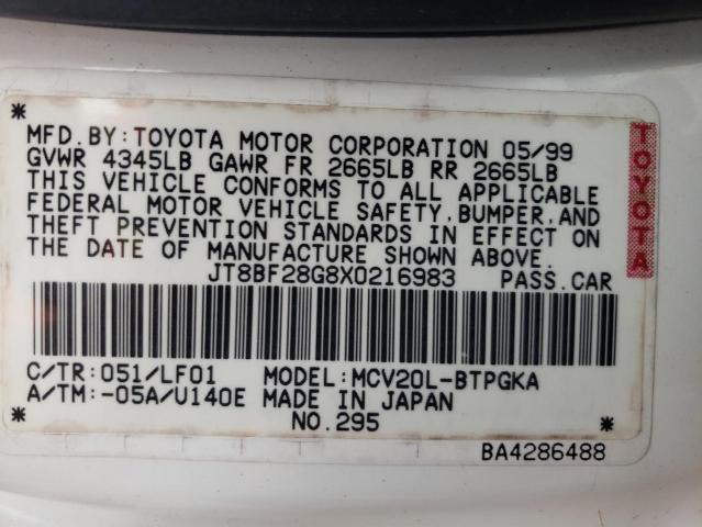 Photo 11 VIN: JT8BF28G8X0216983 - LEXUS ES300 