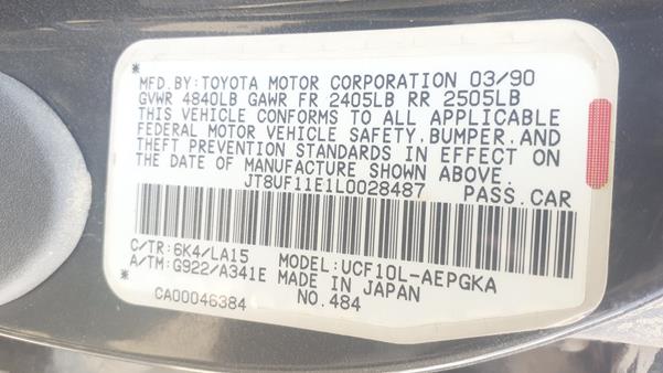 Photo 1 VIN: JT8UF11E1L0028487 - LEXUS LS400 