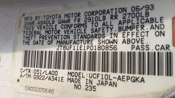 Photo 3 VIN: JT8UF11E1P0180856 - LEXUS LS400 