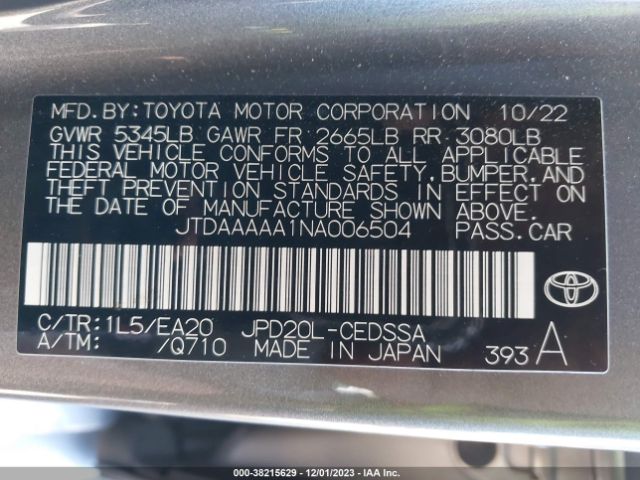 Photo 8 VIN: JTDAAAAA1NA006504 - TOYOTA MIRAI 