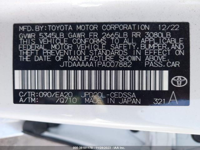 Photo 8 VIN: JTDAAAAA1PA007882 - TOYOTA MIRAI 