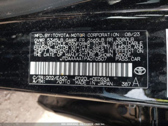 Photo 8 VIN: JTDAAAAA1PA010507 - TOYOTA MIRAI 