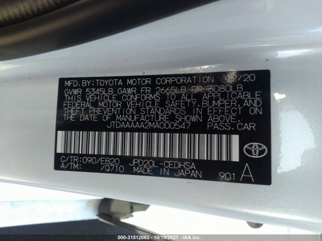 Photo 8 VIN: JTDAAAAA2MA000547 - TOYOTA MIRAI 