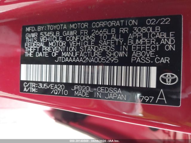 Photo 8 VIN: JTDAAAAA2NA005295 - TOYOTA MIRAI 